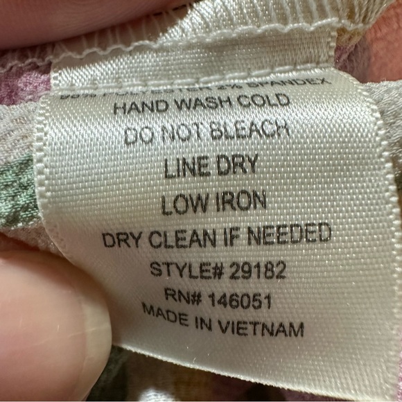 Pastel Sleeveless Top with Peplum and Tie Detail and square neckline Size L - Picture 3 of 14